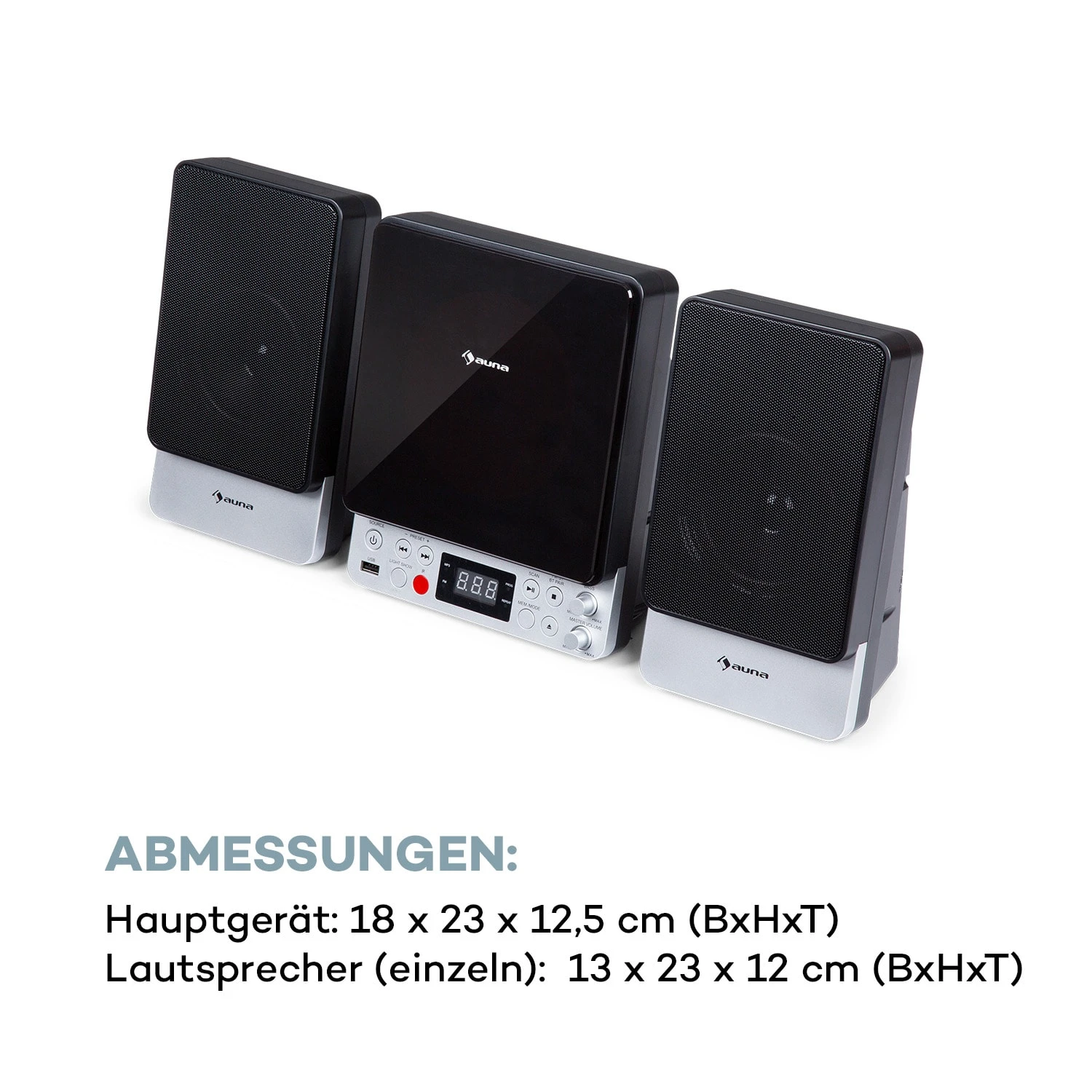Microstar Microsystem Vertikalanlage CD-Player BT/USB Fernbedienung – Bild 8