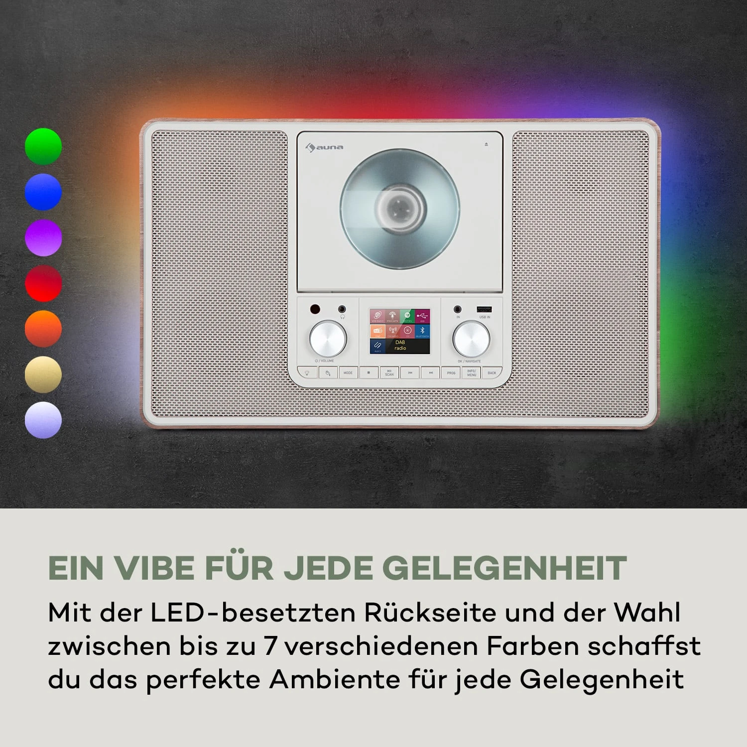 Scala VCD-IR Internetradio WLAN CD BT MP3 DAB+ UKW Radio – Bild 2