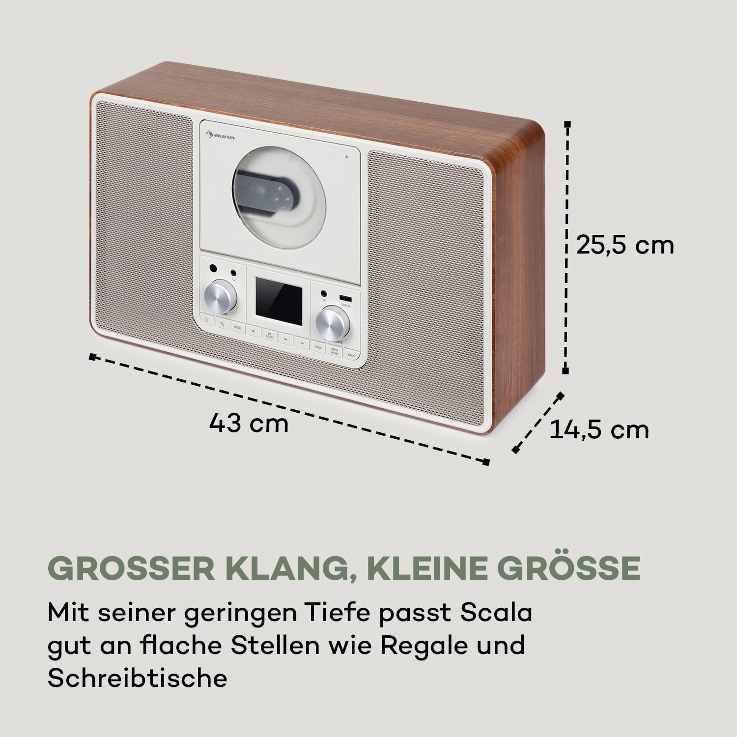 Scala VCD-IR Internetradio WLAN CD BT MP3 DAB+ UKW Radio – Bild 4
