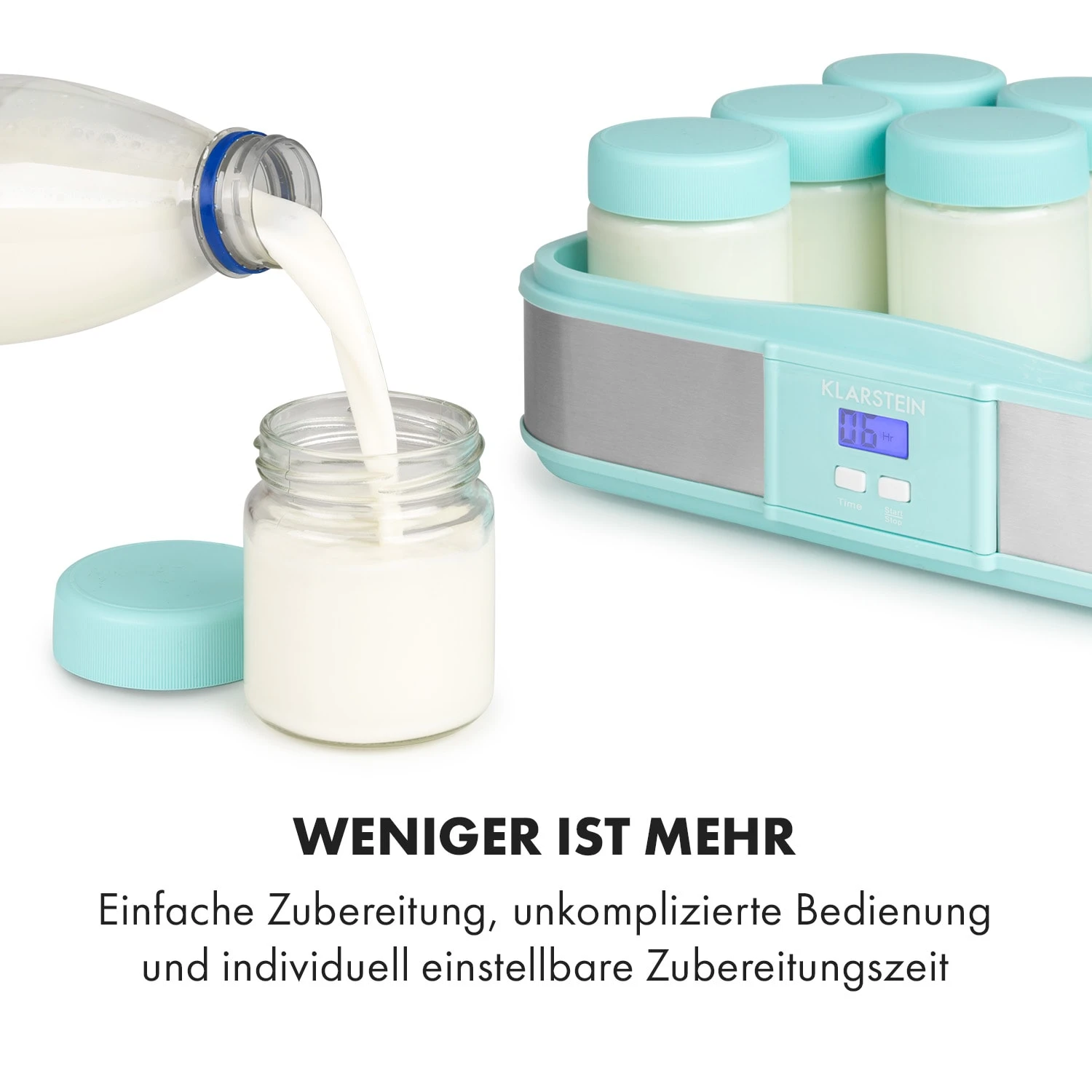 Gaia Greek Joghurt-Maker 1,26 L 6 Gläser Inkl. Sieb-Box – Bild 5