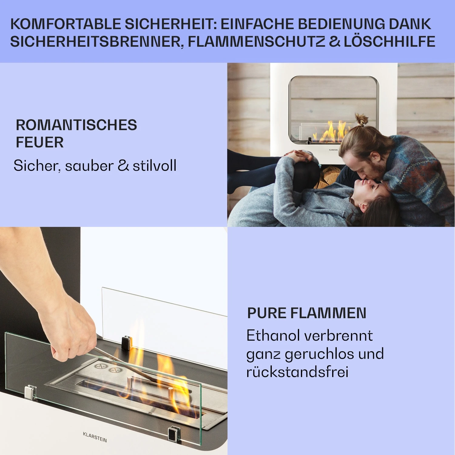 Phantasma Peña Ethanol-Kamin Rauch- & Geruchlos Bio-Ethanol – Bild 6