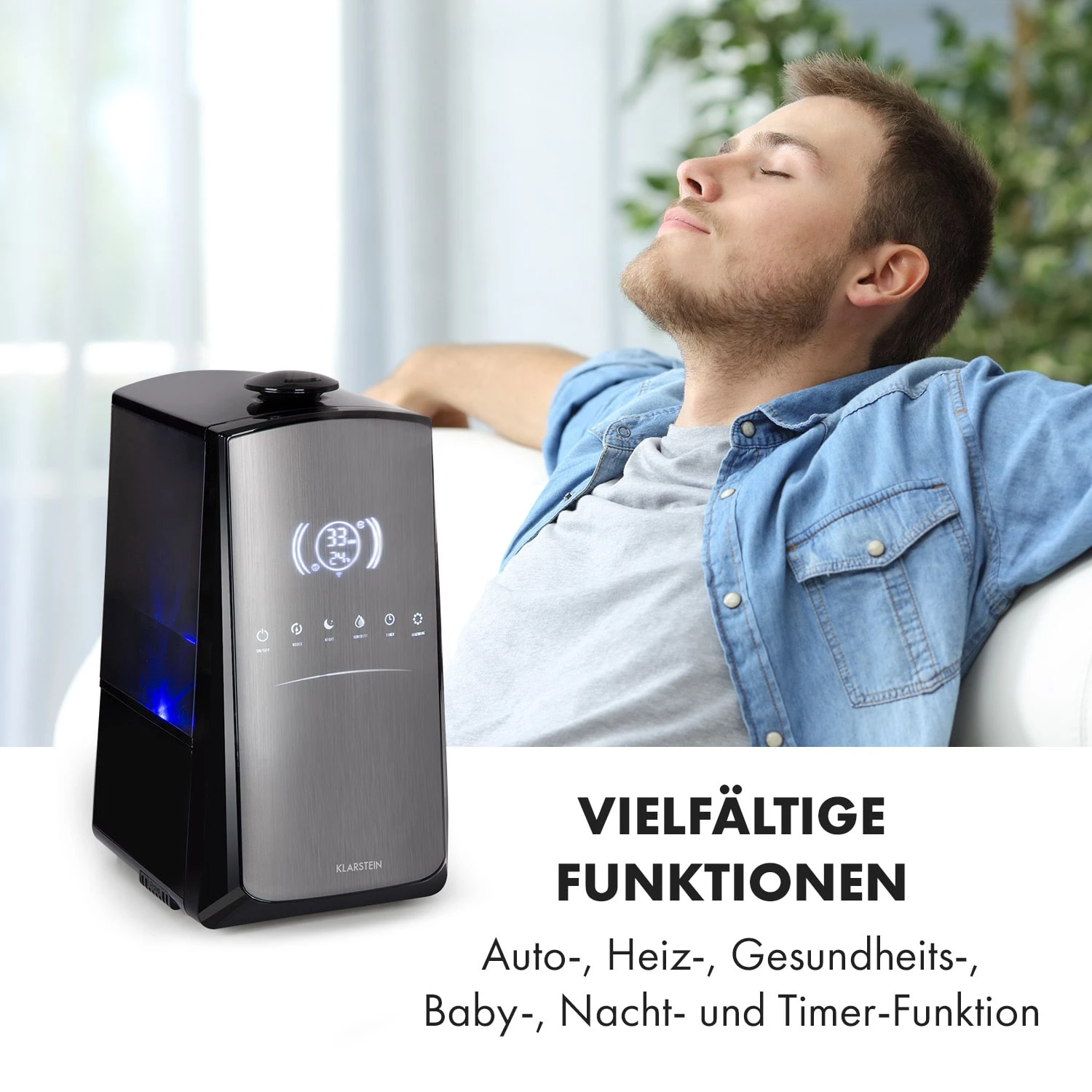 VapoAir Opal Smart Luftbefeuchter App-Steuerung LED-Screen Fernbedienung – Bild 6