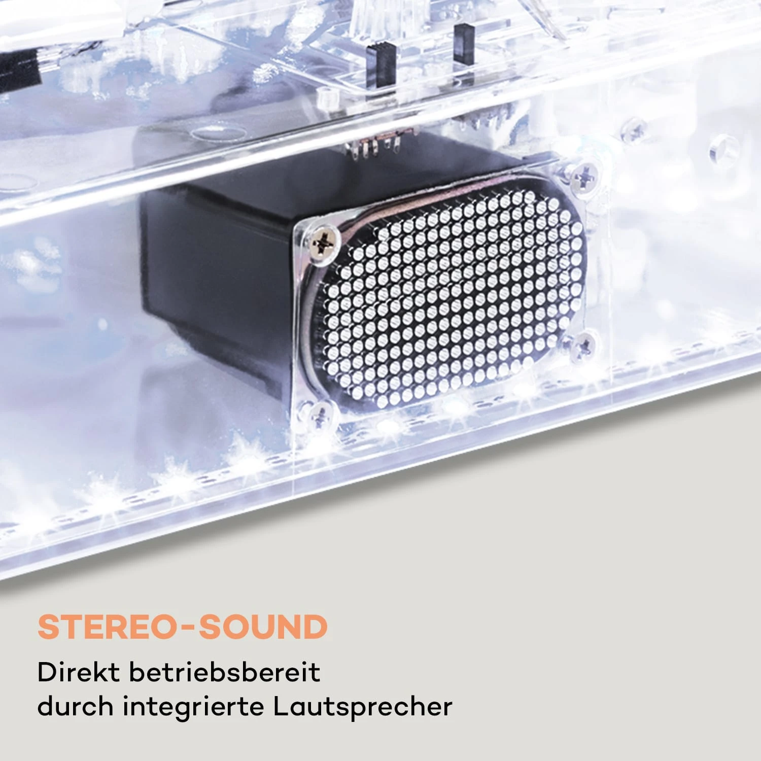 ClearTech Plattenspieler 33/45/78 U/min Bluetooth Stereolautsprecher – Bild 6