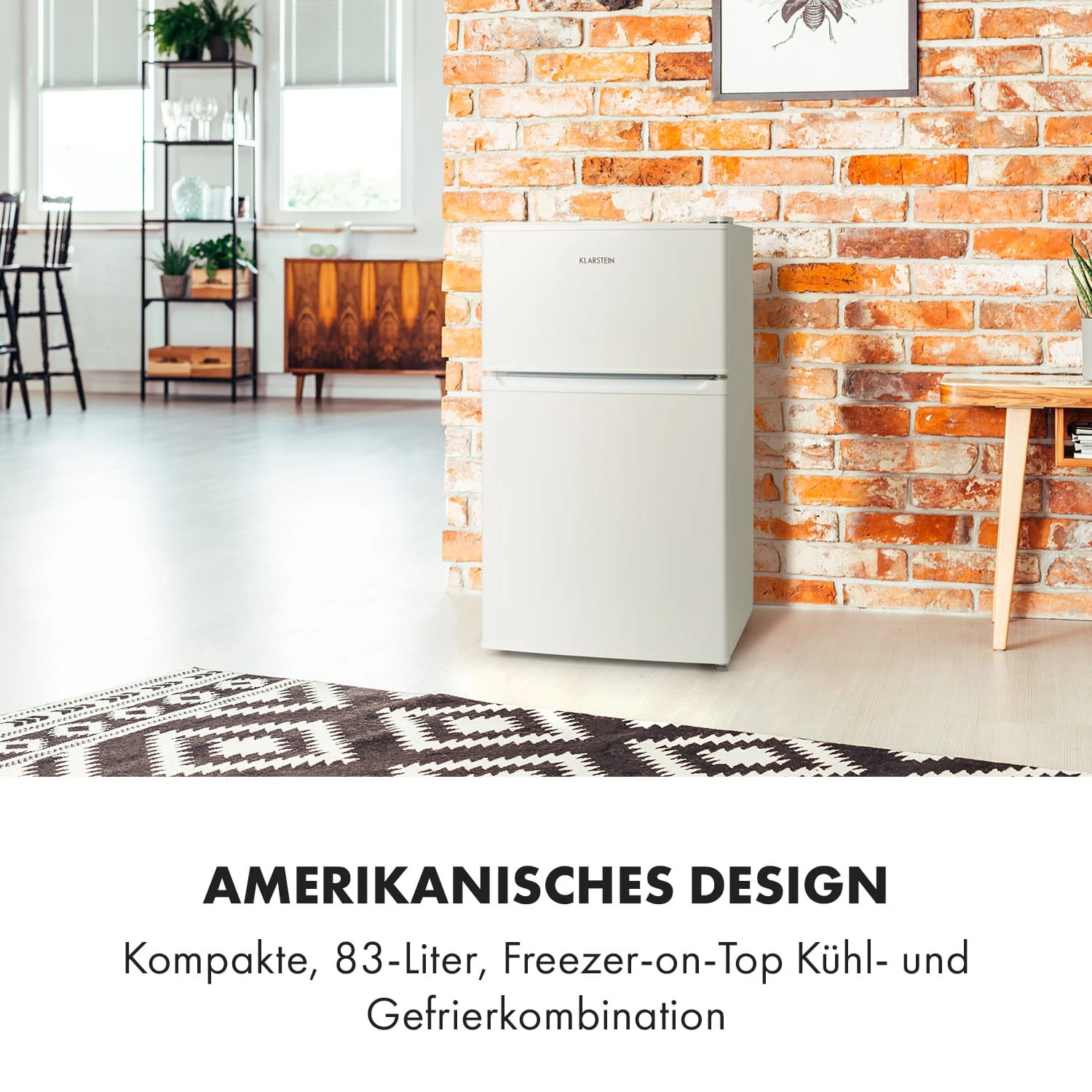 Big Daddy Cool Kühl-Gefrier-Kombination 87 Liter 40dB EEK F – Bild 2