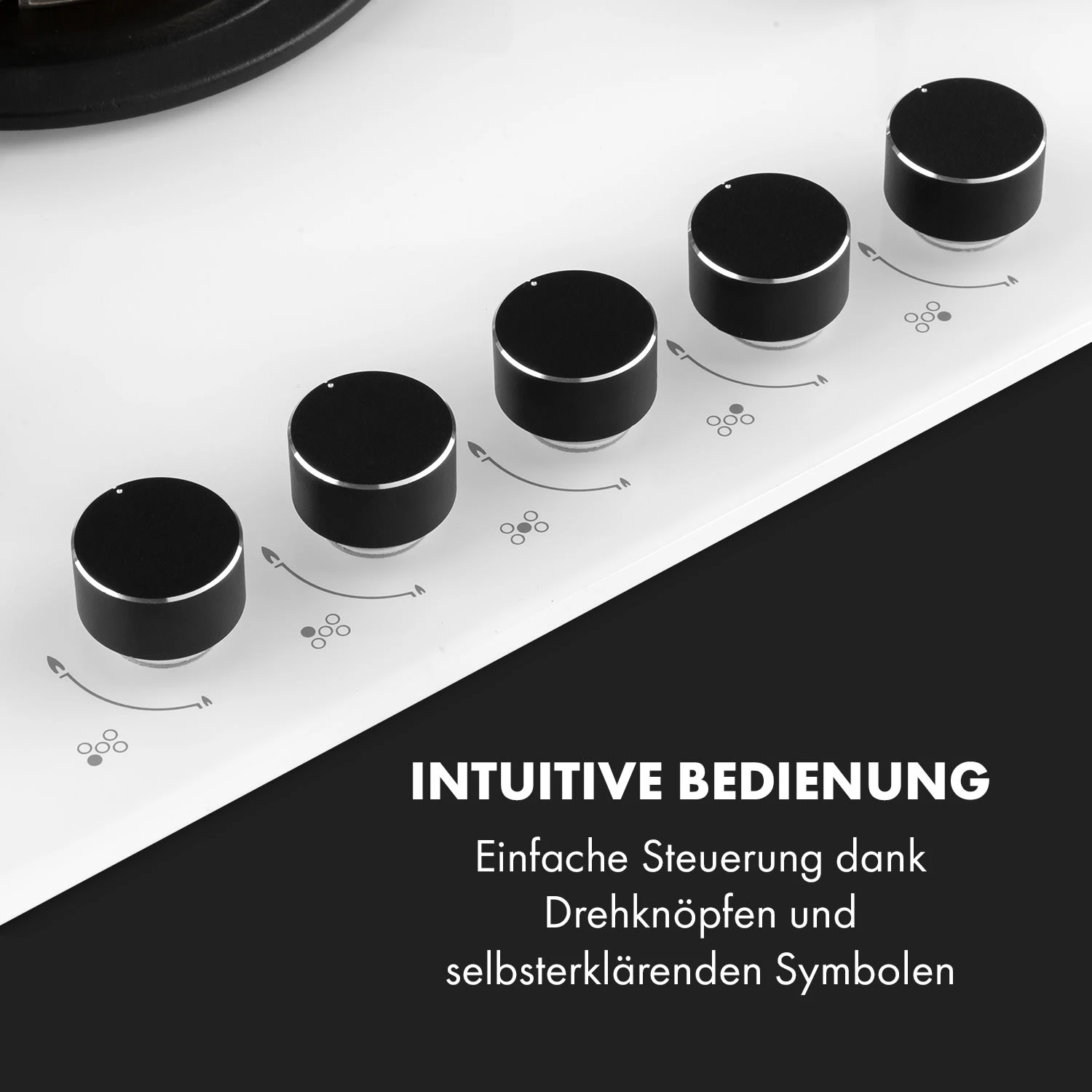 Goldflame 5 Gaskochfeld 5-flammig Messing-Brenner Glaskeramik – Bild 4