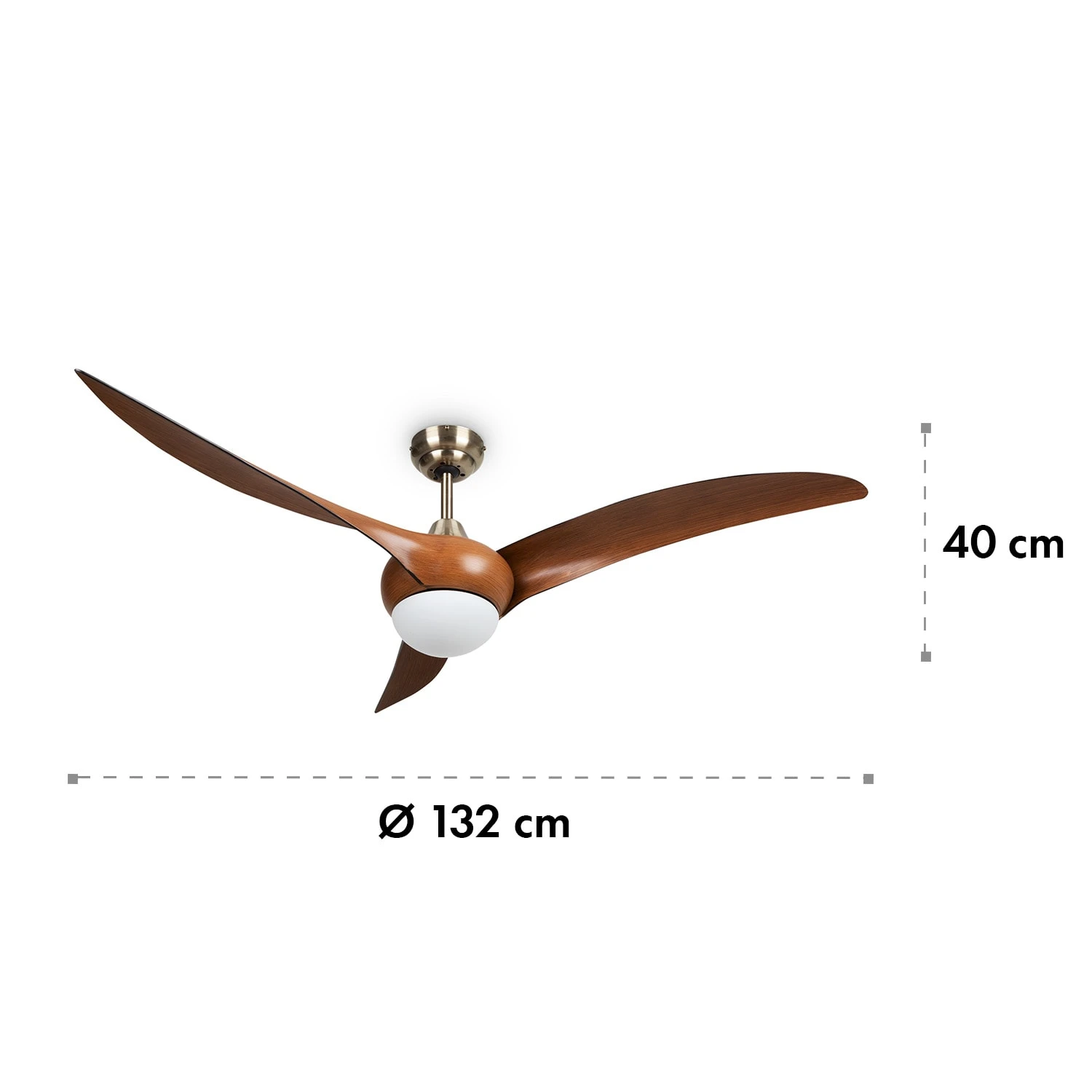 Monteverde Deckenventilator Deckenleuchte 52" 8.376m³/h 3 Flügel – Bild 7
