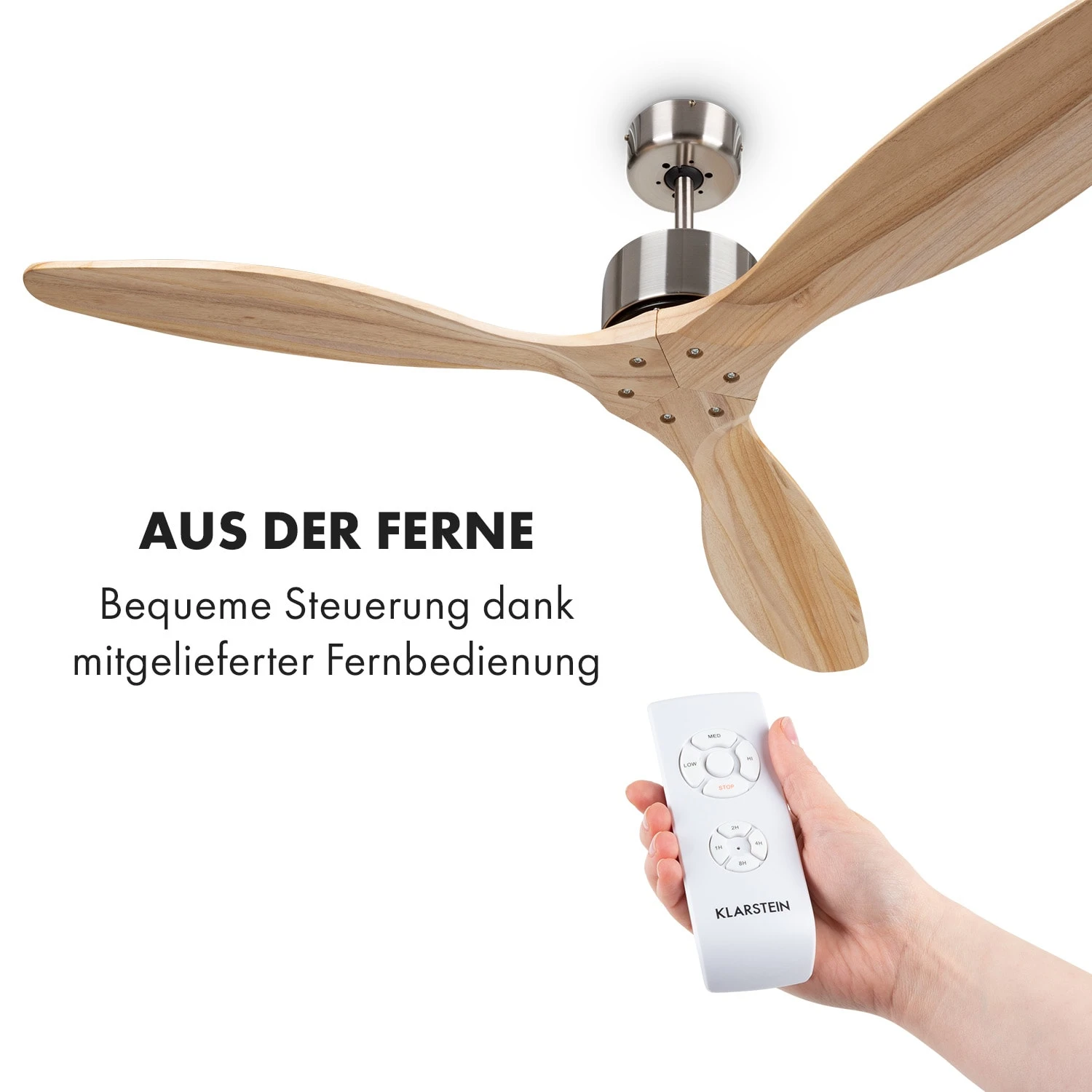 Santa Elena Deckenventilator 52" 9.060m³/h 3 Echtholzflügel – Bild 3