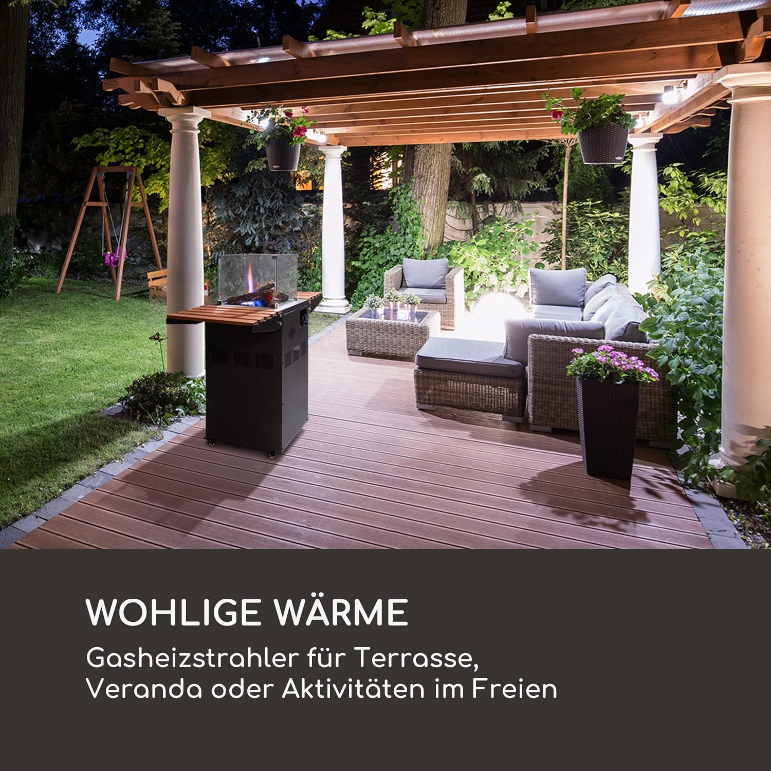 Flagranti Plus Gasheizstrahler 8kW Seitentische Edelstahl 6 – Bild 2