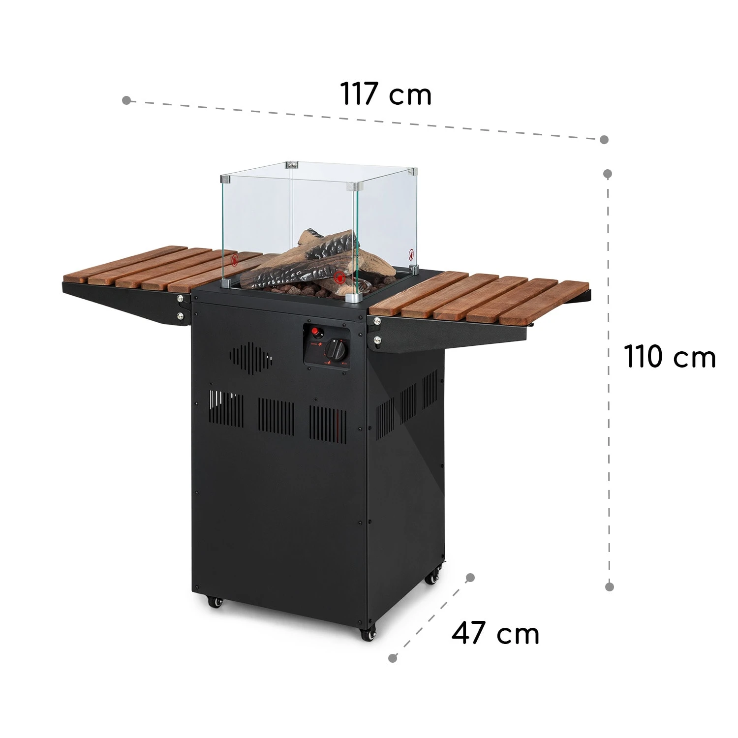 Flagranti Plus Gasheizstrahler 8kW Seitentische Edelstahl 6 – Bild 10