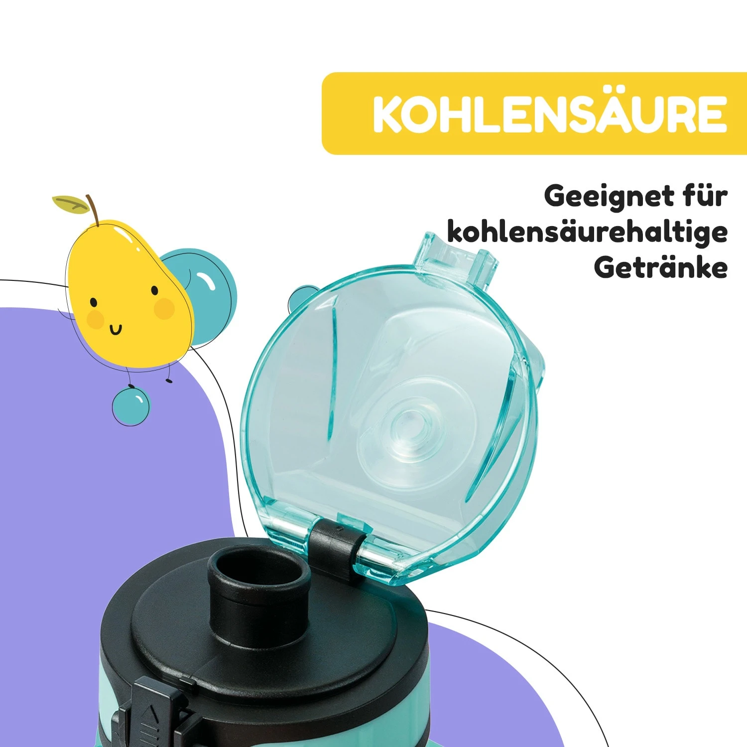 Schmatzfatz Trinkflasche Sportflasche 350 Ml 18 Cm Tritan – Bild 5