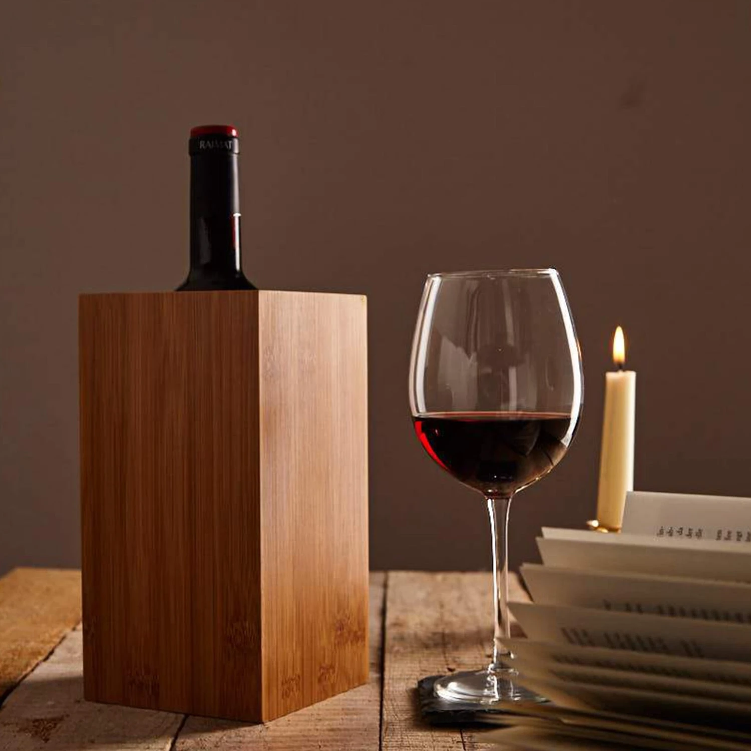 Utensilienhalter Quadratisch 12 X 23 X 12 Cm (BxHxT) Bambus – Bild 5