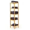 Regal Mehrzweckregal 5 Etagen 34x140x33cm (BxHxT) Kombinierbar Bambus