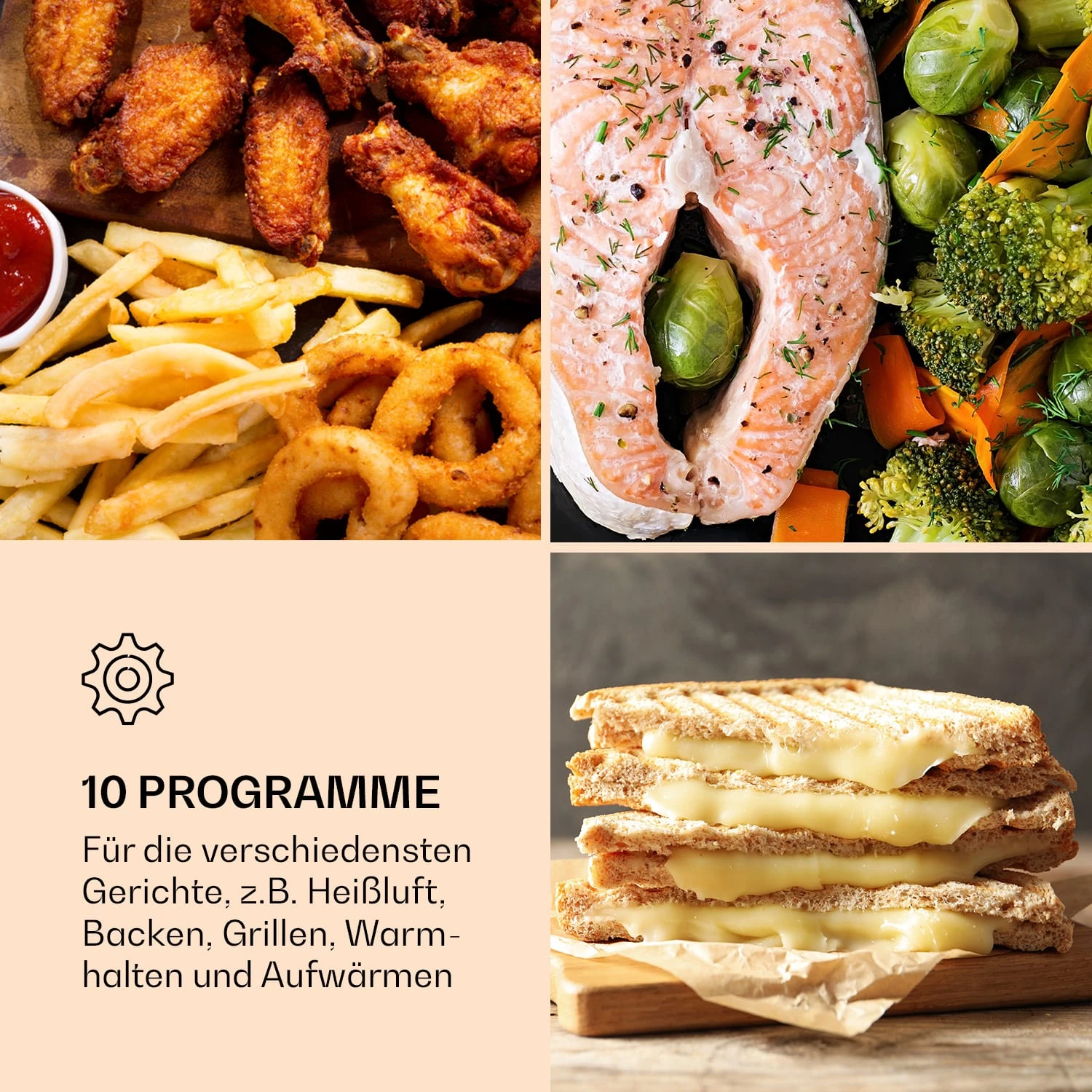 AeroVital Jumbo 3-in-1 Heißluftfritteuse Toaster Dörrautomat 1550 W 18 Liter – Bild 5