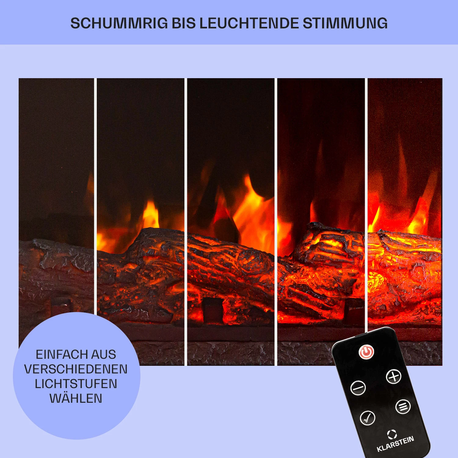 Studio 5 Arc Elektrokamin 1800 W LED-Flammen Heizlüfter Fernbedienung – Bild 7