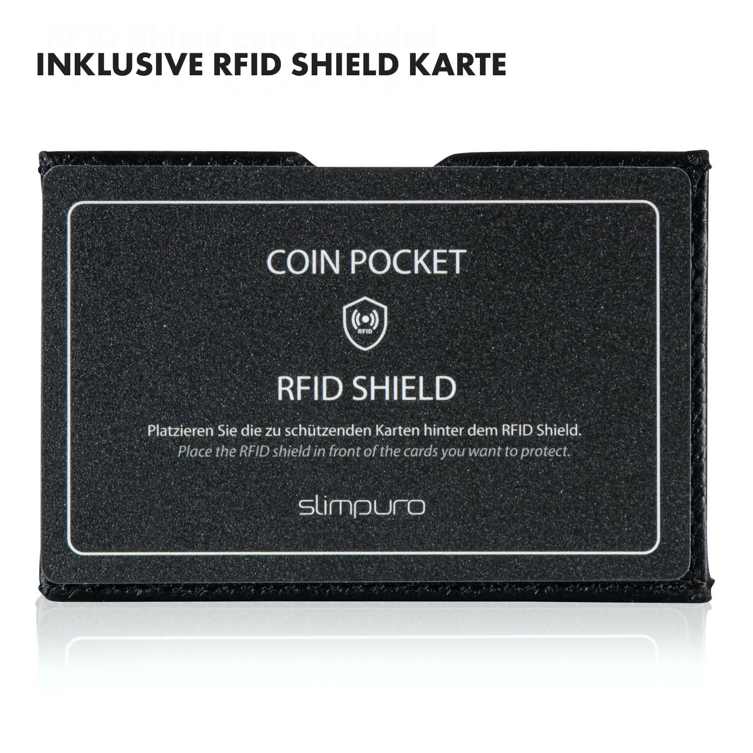 Coin Pocket Mit RFID-Schutzkarte Für ZNAP Slim Wallets 8 Und 12 Druckknopf – Bild 5