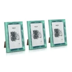 Lancaster Bilderrahmen Rechteckig 3er-Set 17x12 Cm Fotos Passepartout Holz