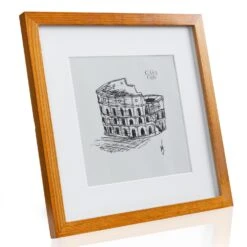 Bristol Bilderrahmen Glasscheibe 30 X 30 Cm Mit Passepartout Echtholz