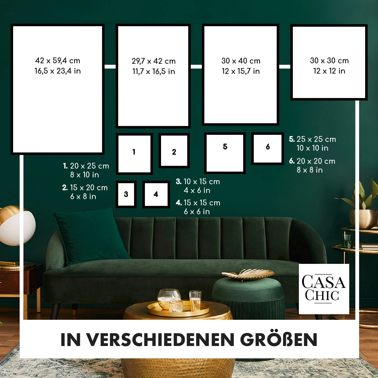 Bristol Bilderrahmen Glasscheibe 15 X 15 Cm Mit Passepartout Echtholz – Bild 6