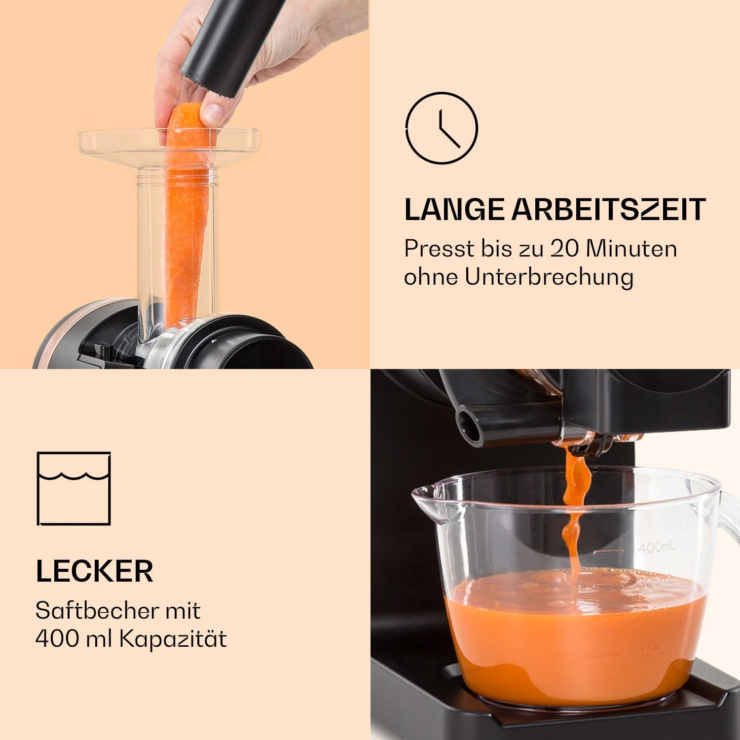 Bella Elegance Saftpresse 200 W 400 Ml BPA-frei – Bild 4