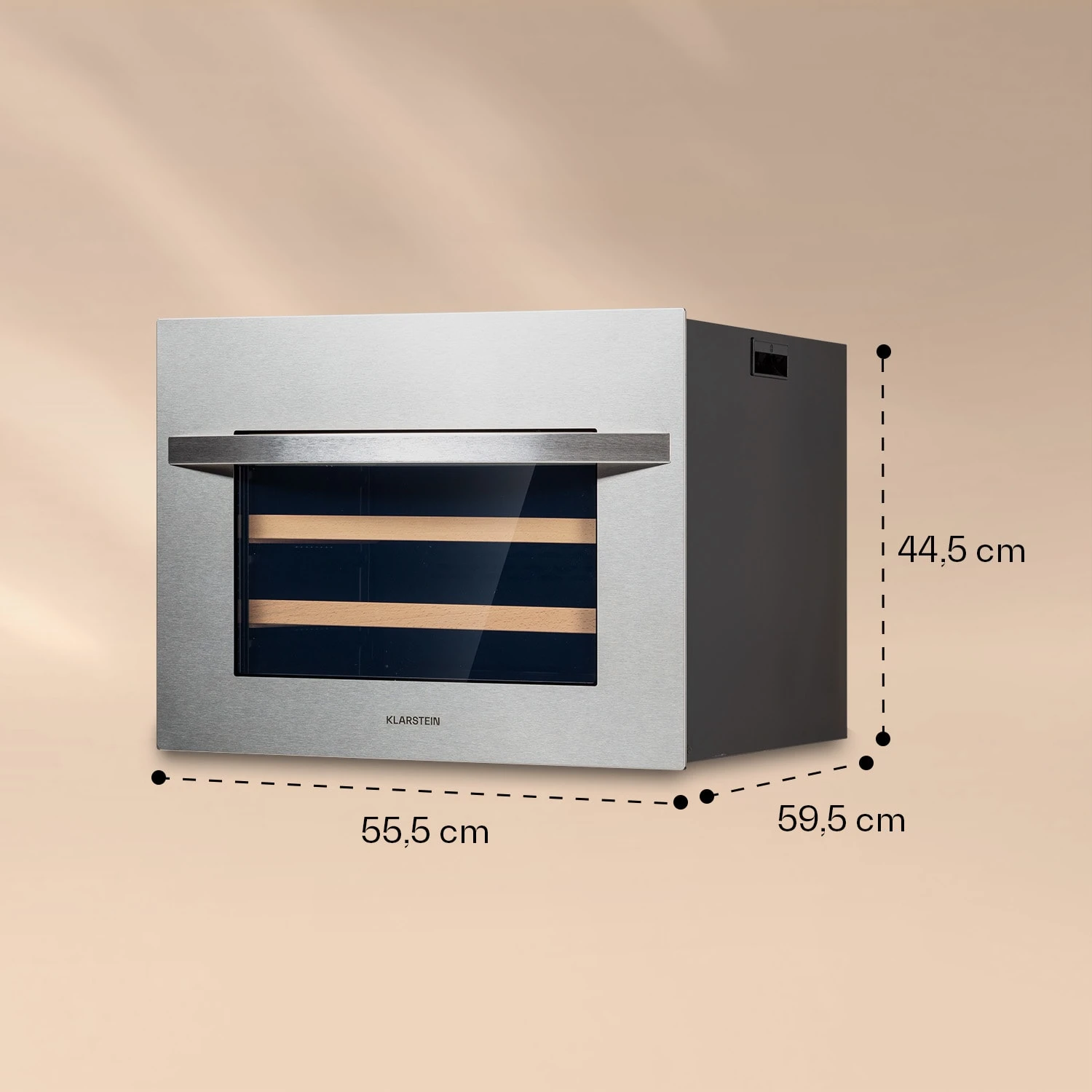 Vinsider 24 Built-In Uno Weinkühlschrank Einbaugerät 1 Zone 24 Flaschen Edelstahl – Bild 6