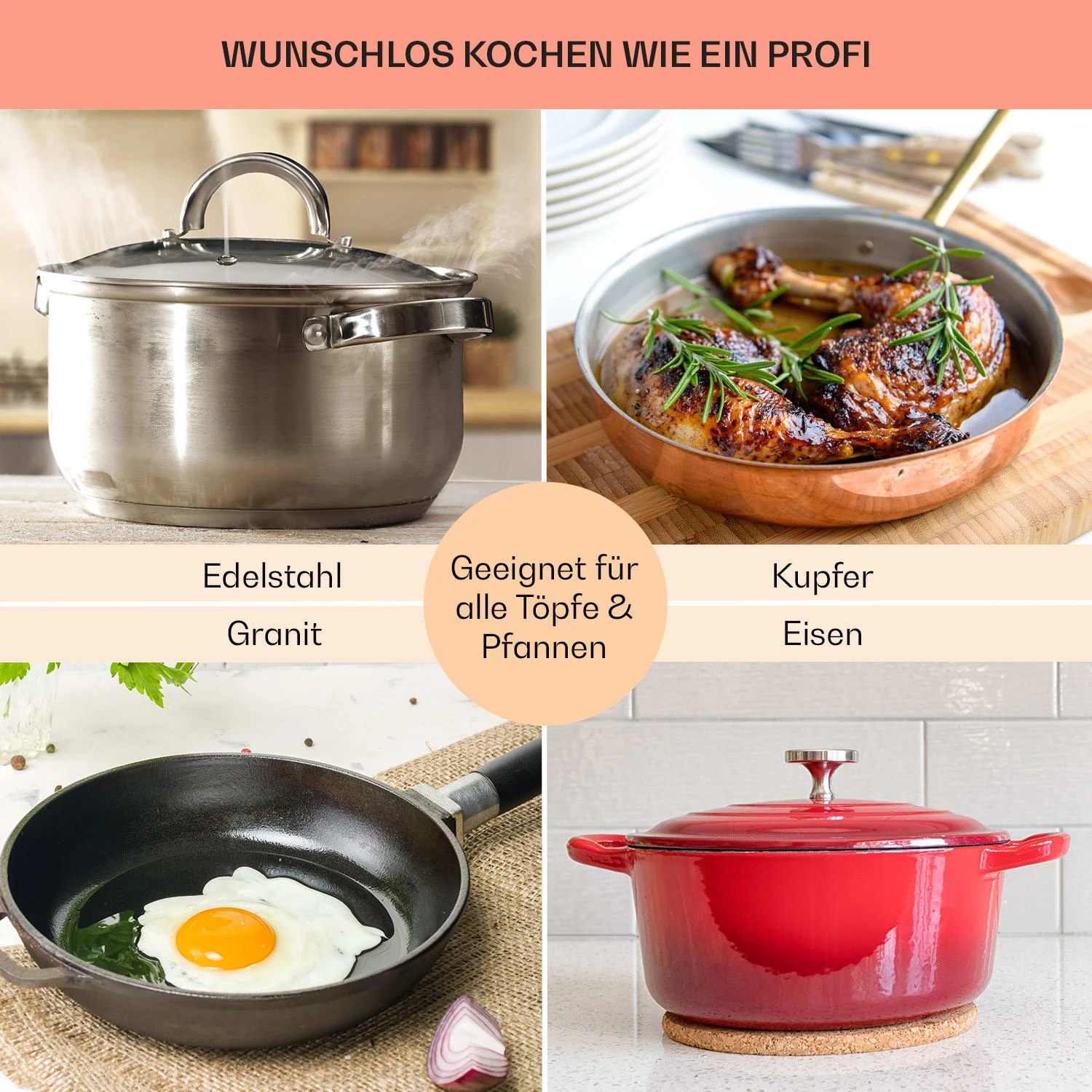 Barzona 3 Campingkocher 3 Brenner 3,4 KW & 0,75 KW & 4,3 KW Glasplatte & Edelstahlgehäuse – Bild 8