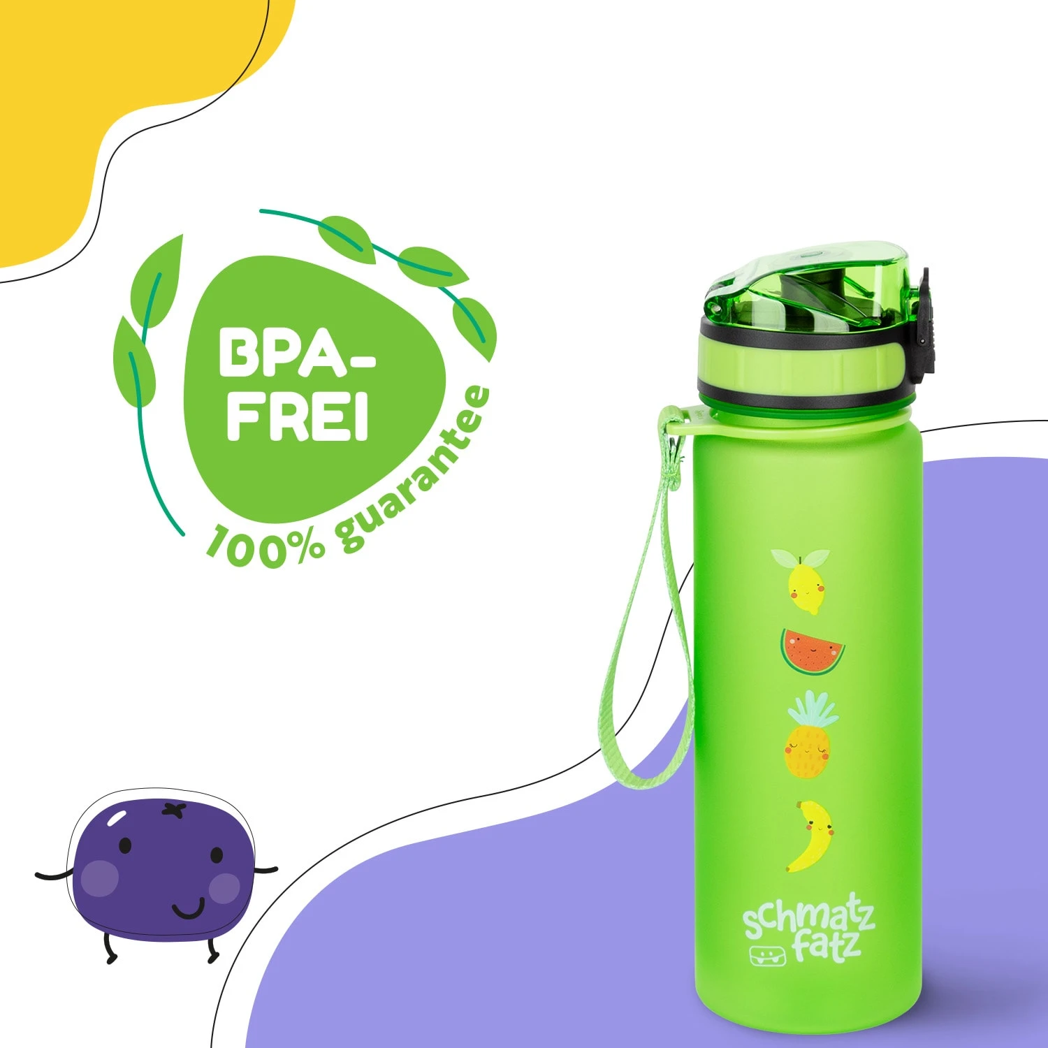 Schmatzfatz Trinkflasche Sportflasche 500 Ml 24 Cm Tritan – Bild 2