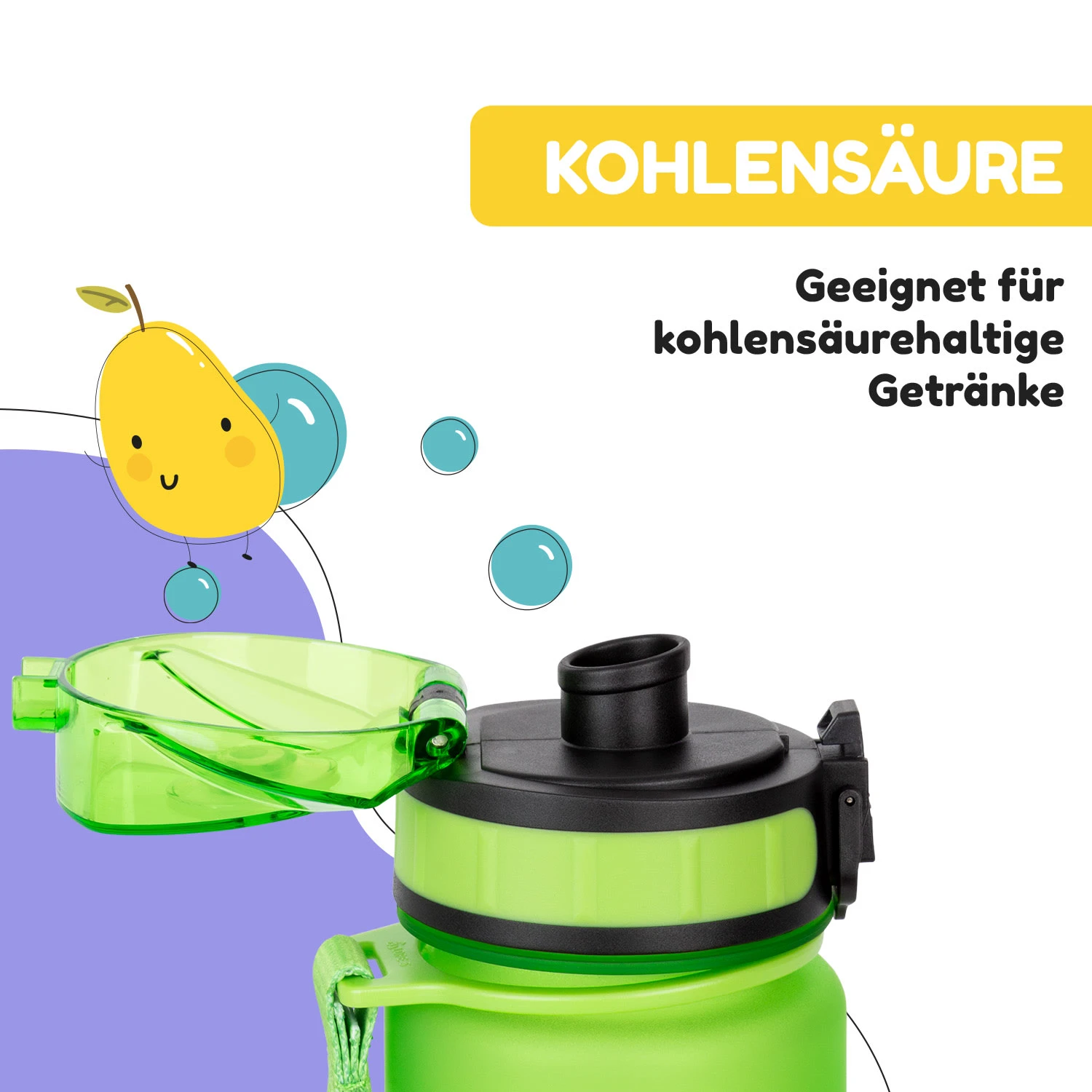 Schmatzfatz Trinkflasche Sportflasche 500 Ml 24 Cm Tritan – Bild 5