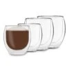DUOS Jumbo Doppelwandiges Glas | Thermoglas | 2 X 310 Ml & 410 Ml | Trinkglas | Espressoglas, Teeglas, Shotglas | Für Heiße Und Kalte Getränke | Borosilikatglas| Hitze- Und Kältebeständig | Handgemacht | Spülmaschinenfest | Schwebe-Effekt