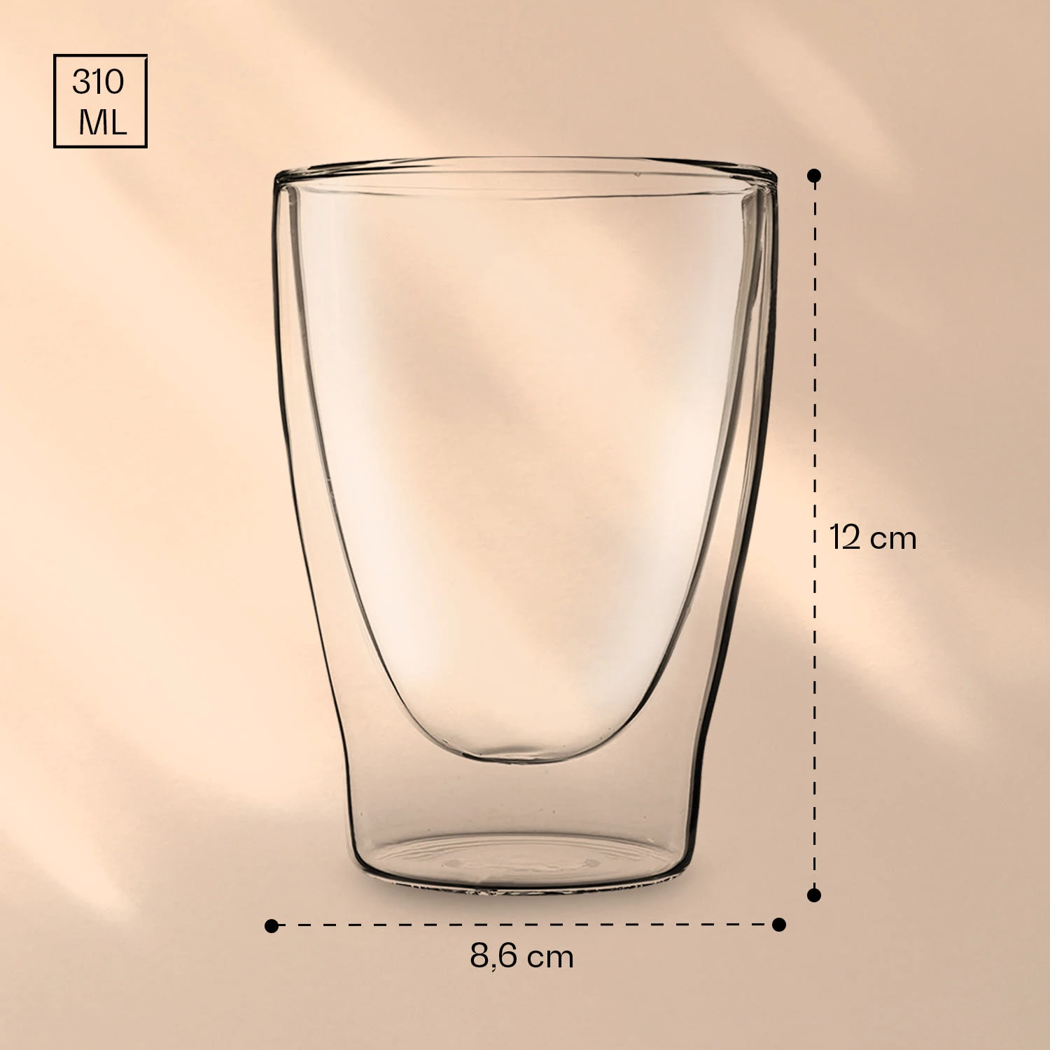 DUOS Doppelwandiges Glas | Thermoglas | 310 Ml | Trinkglas | Espressoglas, Teeglas, Shotglas | Für Heiße Und Kalte Getränke | Borosilikatglas| Hitze- Und Kältebeständig | Handgemacht | Spülmaschinenfest | Schwebe-Effekt – Bild 7