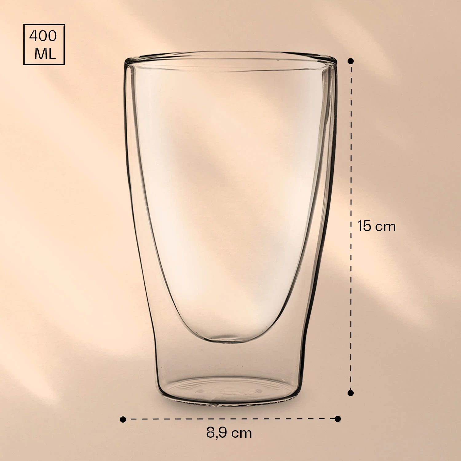 DUOS Doppelwandiges Glas 400 Ml Trinkglas Espresso Borosilikatglas – Bild 7