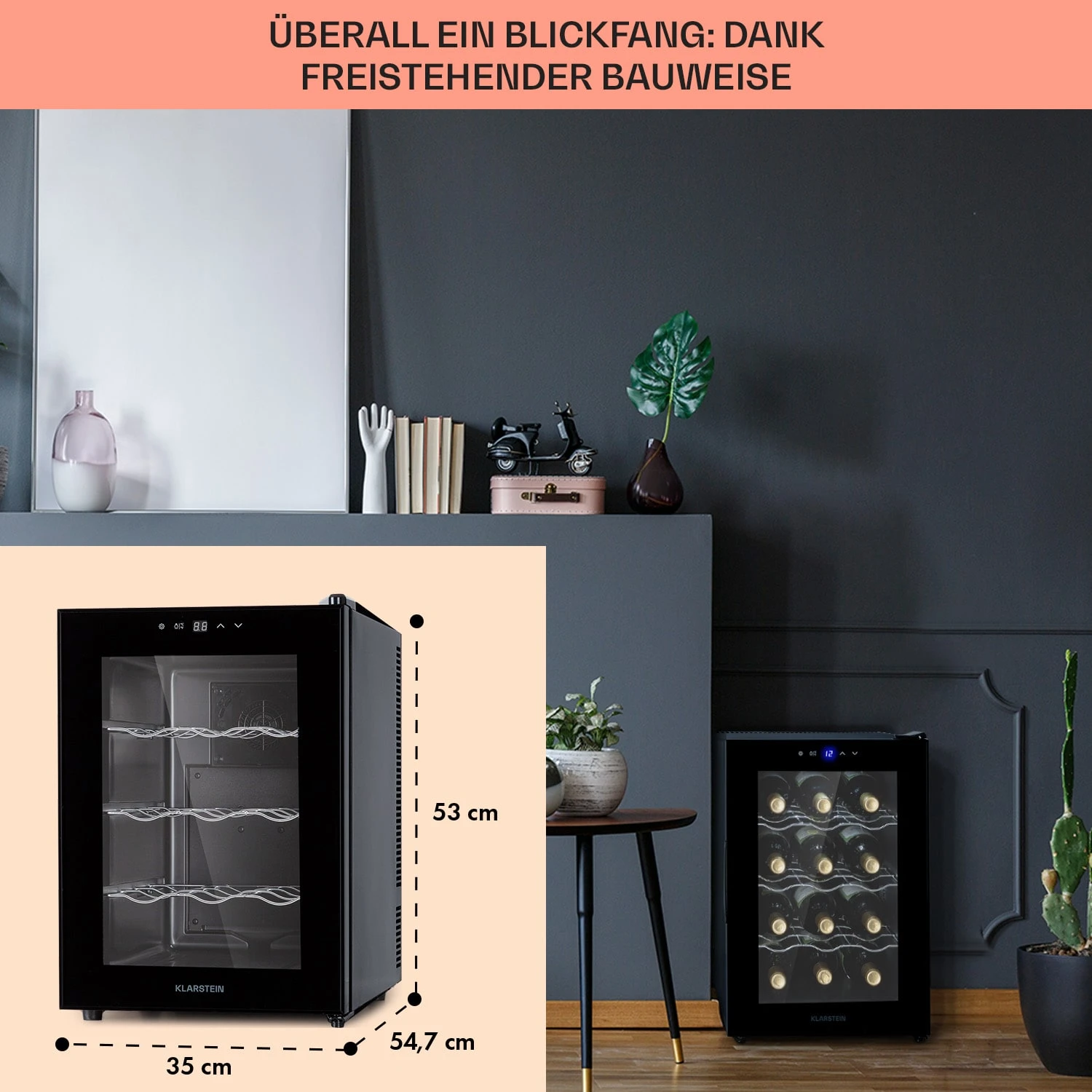 Barolo 12 Uno Weinkühlschrank 37 Ltr 12 Flaschen 11-18°C SingleZone – Bild 6