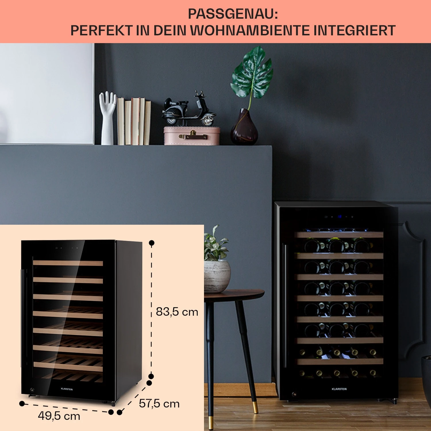 Barossa 50 Uno Weinkühlschrank 1 Zone 120 Ltr 50 Fl Touch-Display – Bild 6