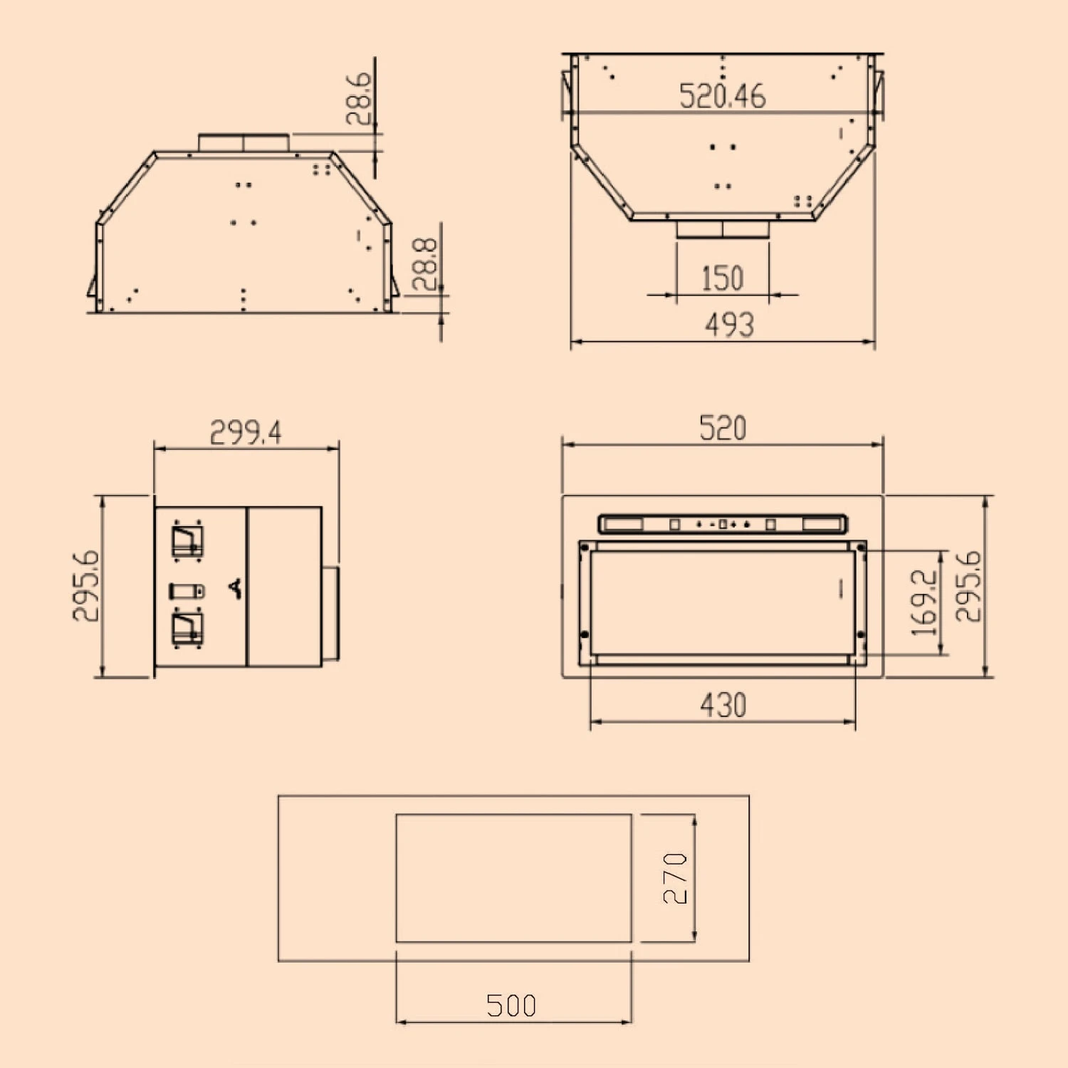 Camila Dunstabzugshaube Einbau 52 Cm 397 M³/h LED Touch Edelstahl – Bild 9