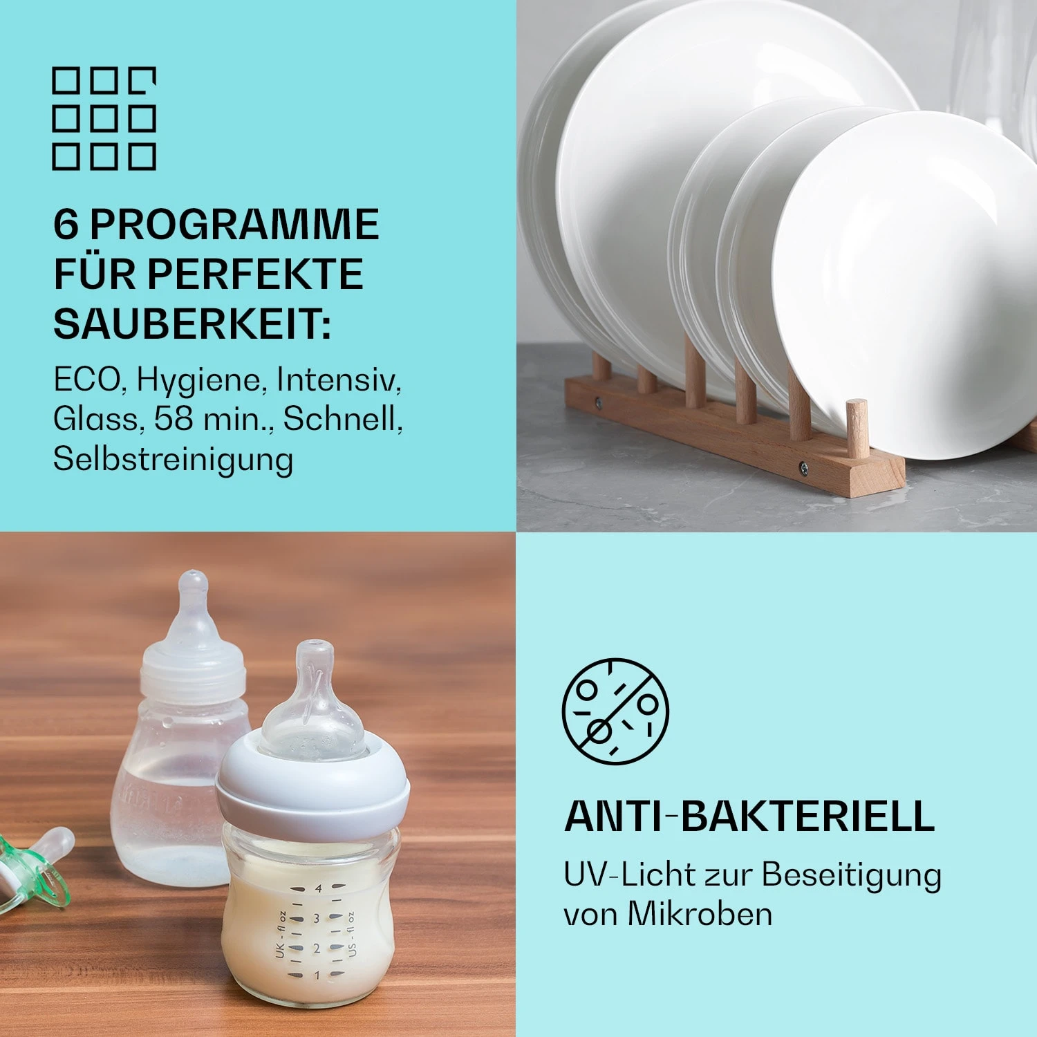 Havasia UV 6 Geschirrspüler UV-Licht Freistehend 1380W – Bild 3