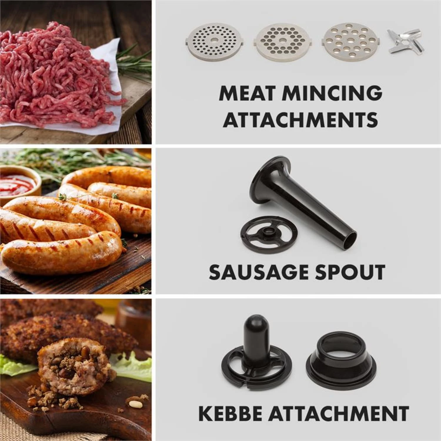 Curve Plus Küchenmaschinen-Set | 5l | 4-in-1 Fleischwolf | Rot – Bild 2