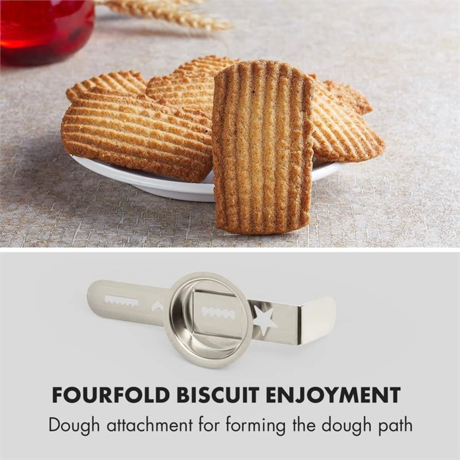 Curve Plus Küchenmaschinen-Set | 5l | 4-in-1 Fleischwolf | Rot – Bild 3