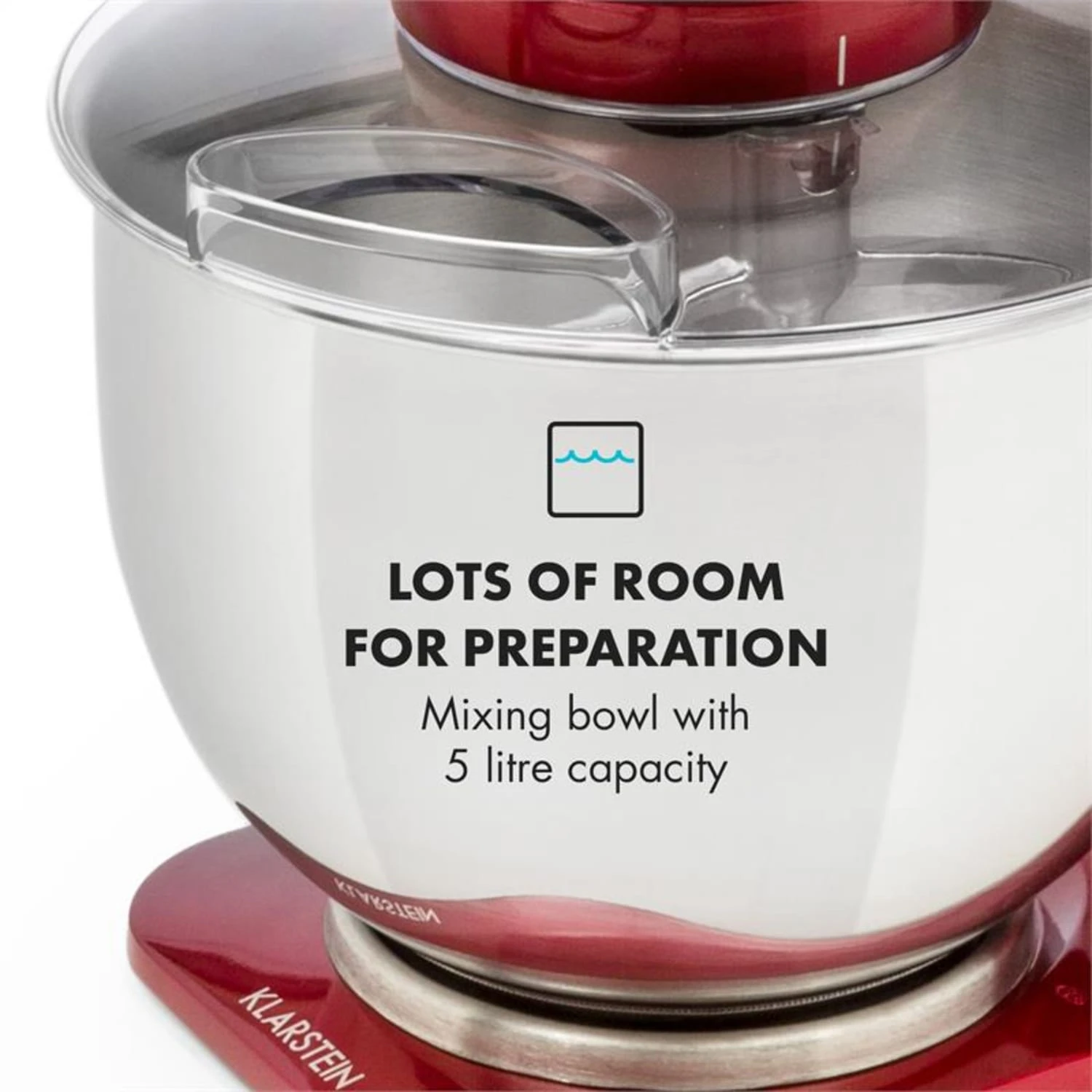 Curve Plus Küchenmaschinen-Set | 5l | 4-in-1 Fleischwolf | Rot – Bild 7