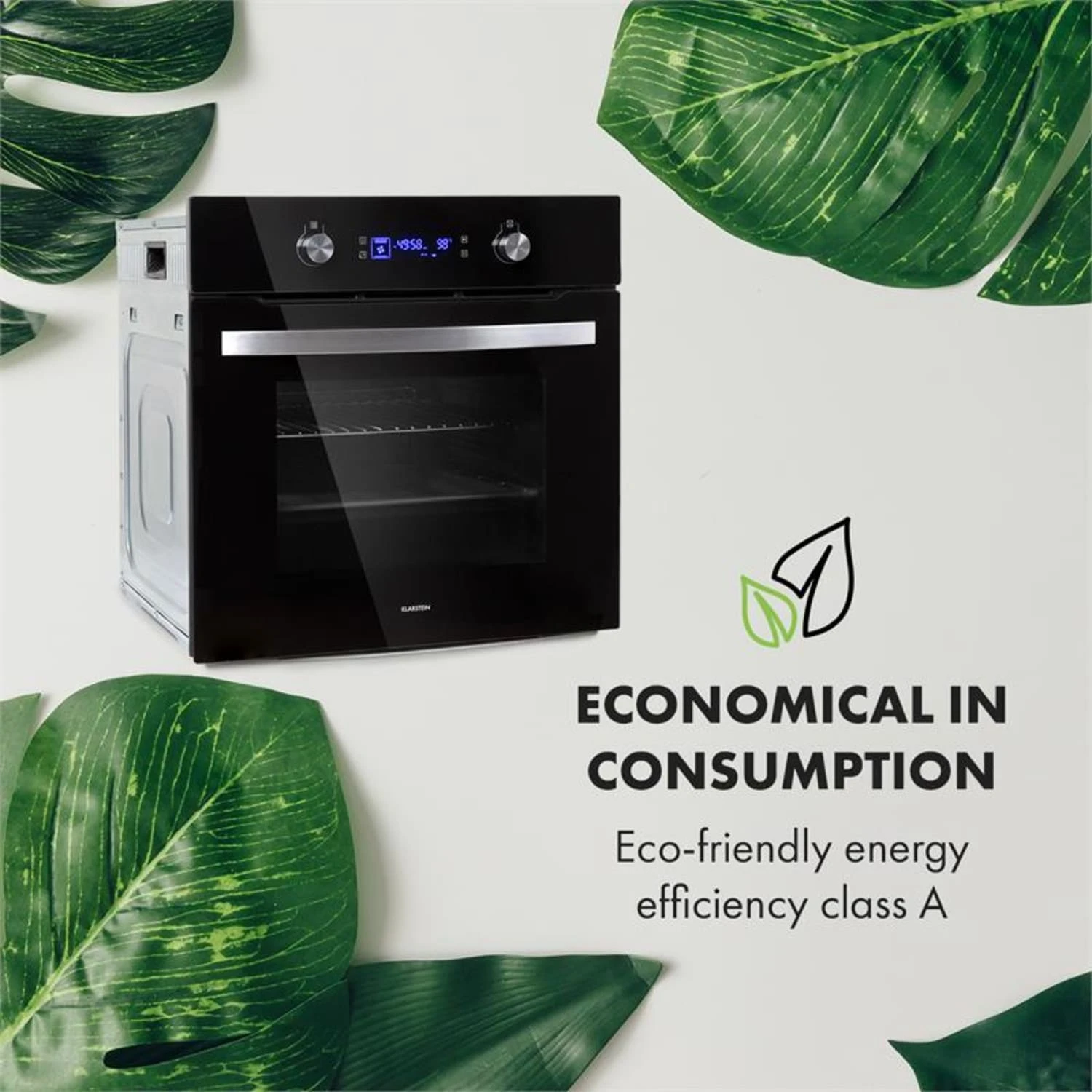 Gusteau Ignito Einbau-Ofen-Set Elektro / Gas 64Ltr Schwarz Edelstahl – Bild 5