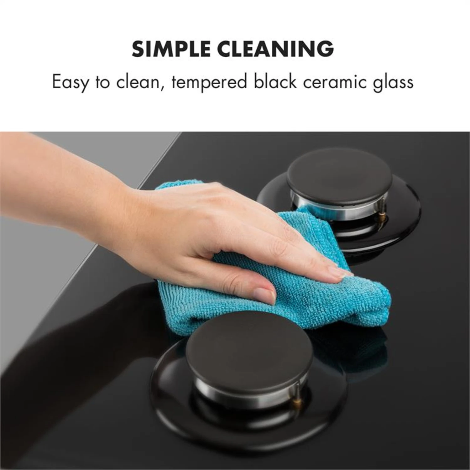 Gusteau Ignito Einbau-Ofen-Set Elektro / Gas 64Ltr Schwarz Edelstahl – Bild 9